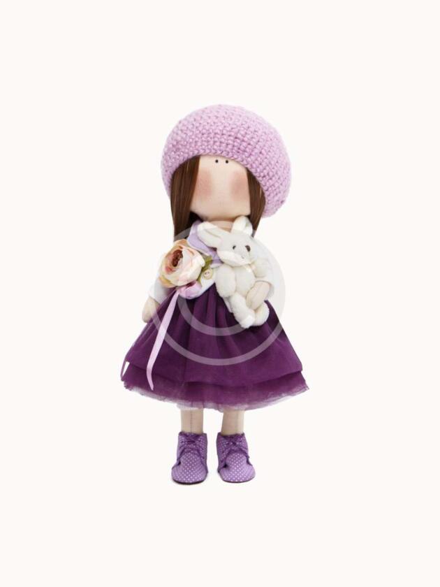 Purple tilda doll